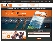 Tablet Screenshot of nexustours.com